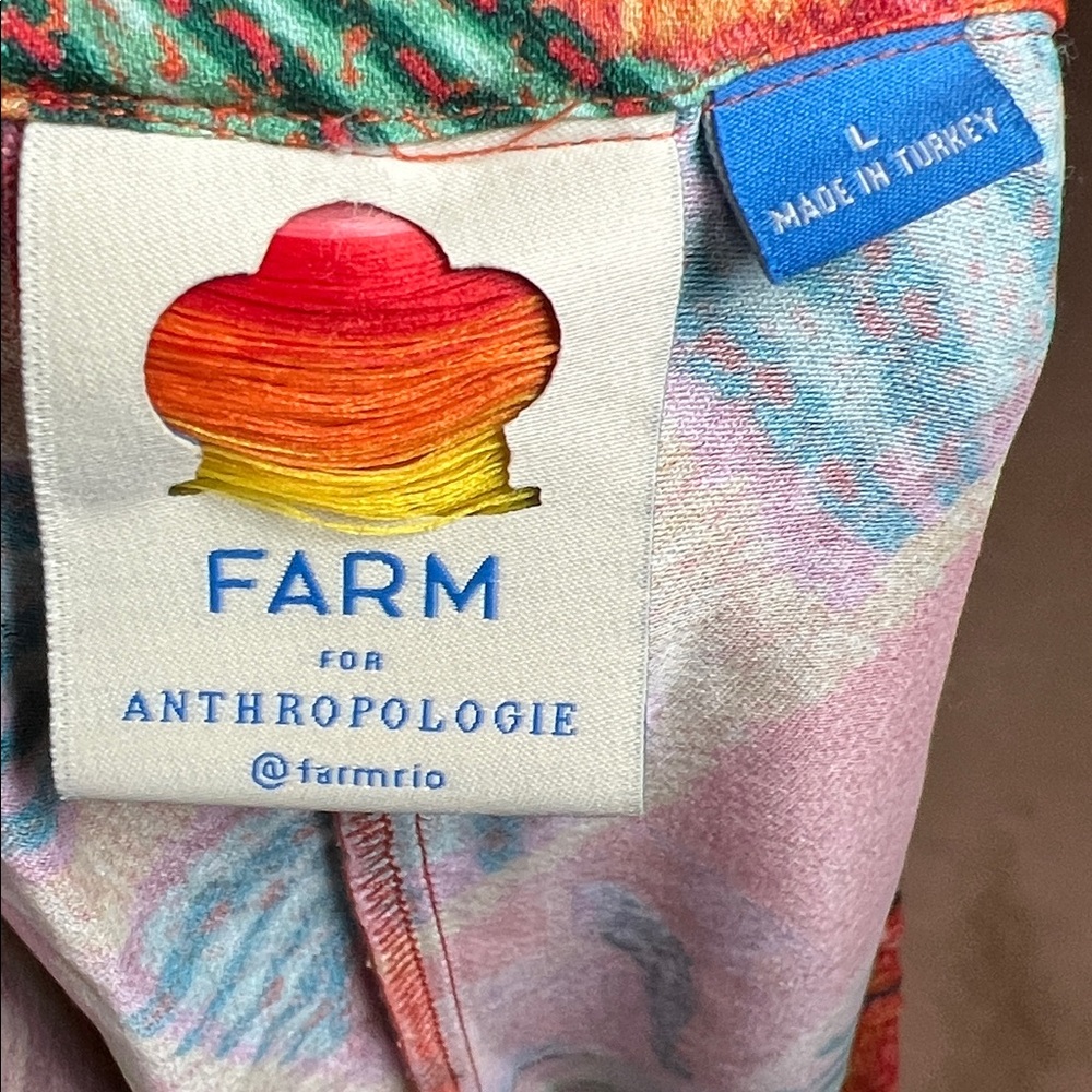 FARM Rio Tropical Wide Leg Palazzo Pants Tropical Birdie Large - Picture 10 of 13